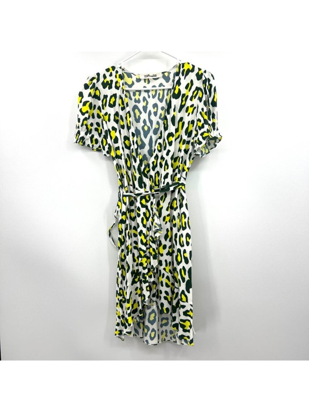 Diane von Furstenberg Leopard Print Wrap Dress Women's Small